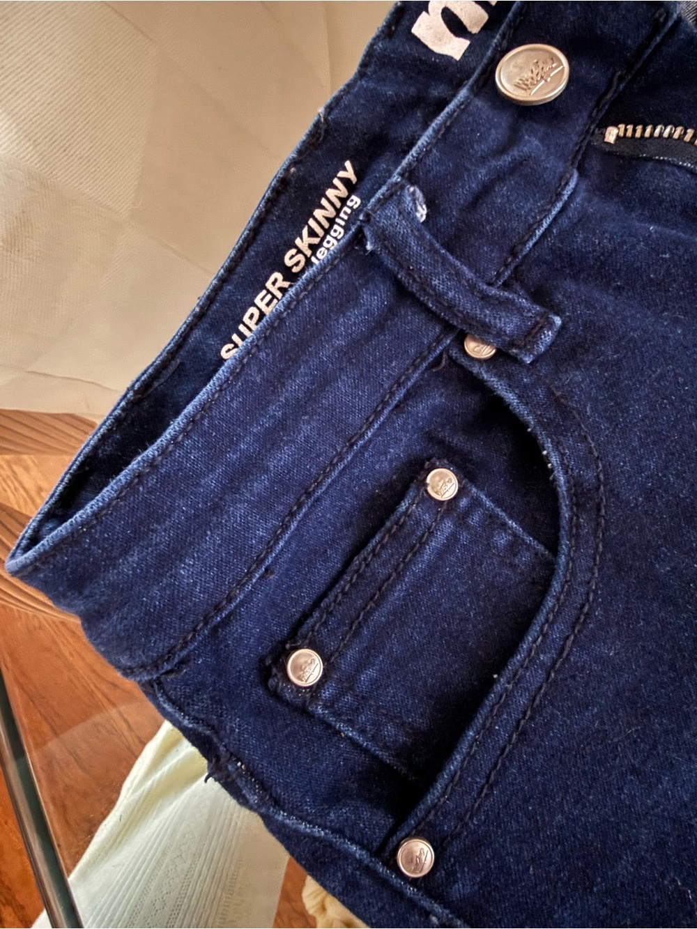 Women's Dark Blue Skinny Jeans - Picture 6 of 8